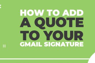 How to Add a Quote to your Email Signature