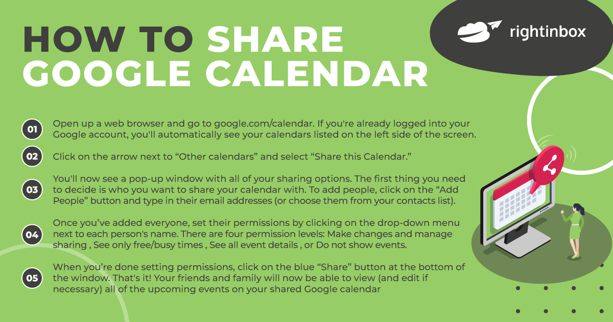 step by step on how to share google calendar