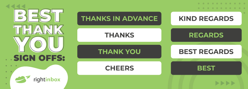 8 best thank you sign offs for email