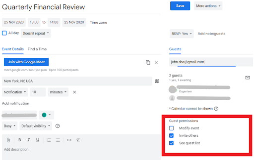 How to add invitations only from known users in Google Calendar