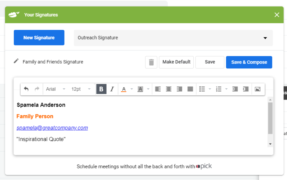 how to create email signature