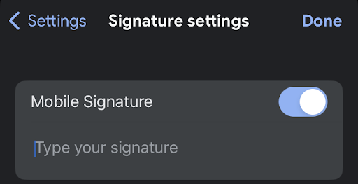 Gmail Signature On The Mobile App