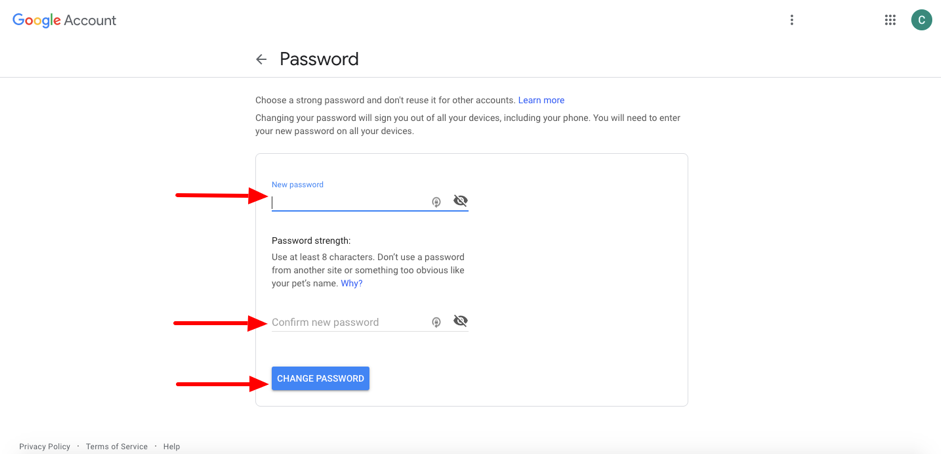 How to Change Your Gmail Password