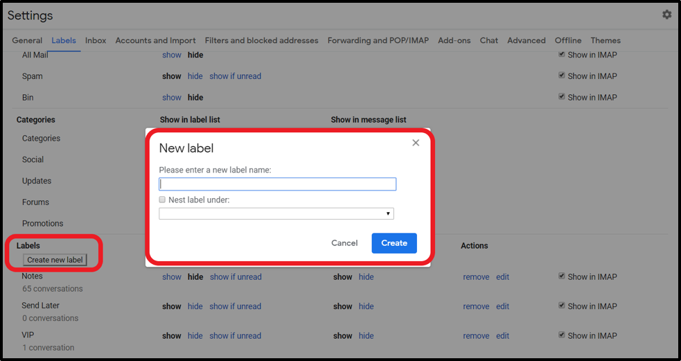 How to Create Folders in Gmail 1