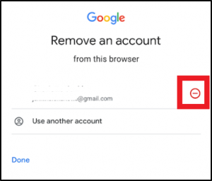 How to remove account