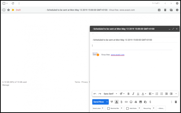 schedule email for gmail