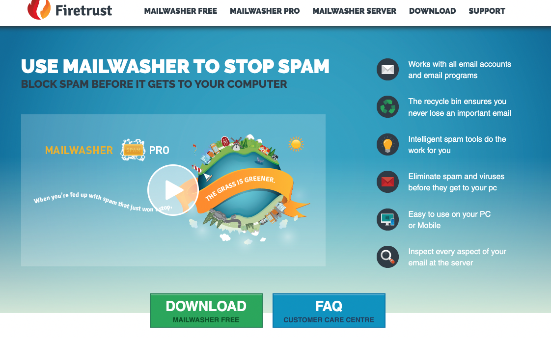 MailWasher homepage