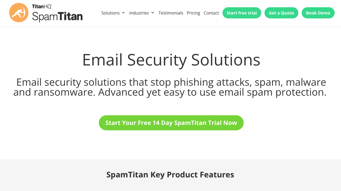 Spam Titan homepage
