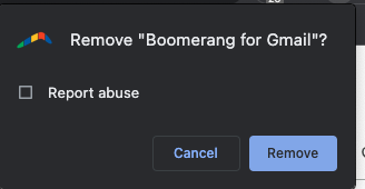 removing boomerang for gmail step 4