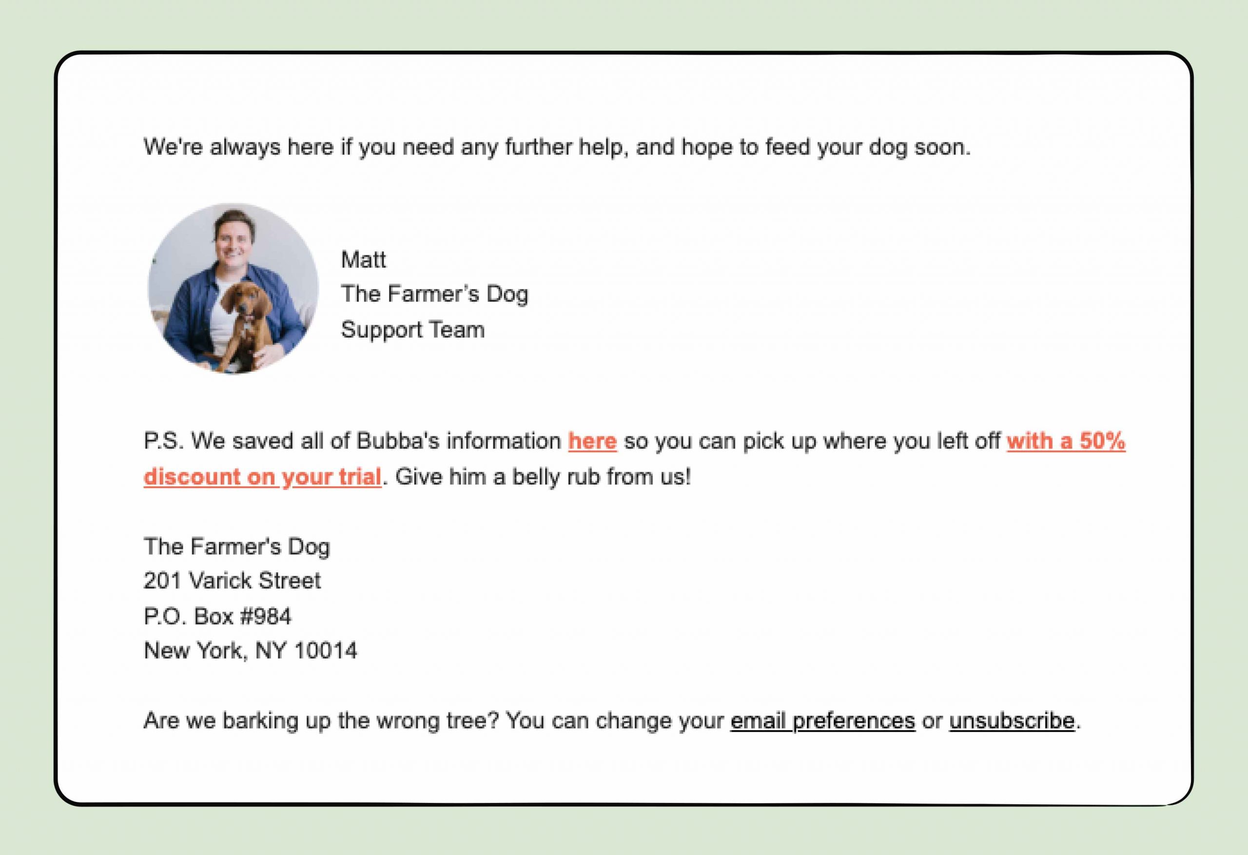 farmers dog email footer