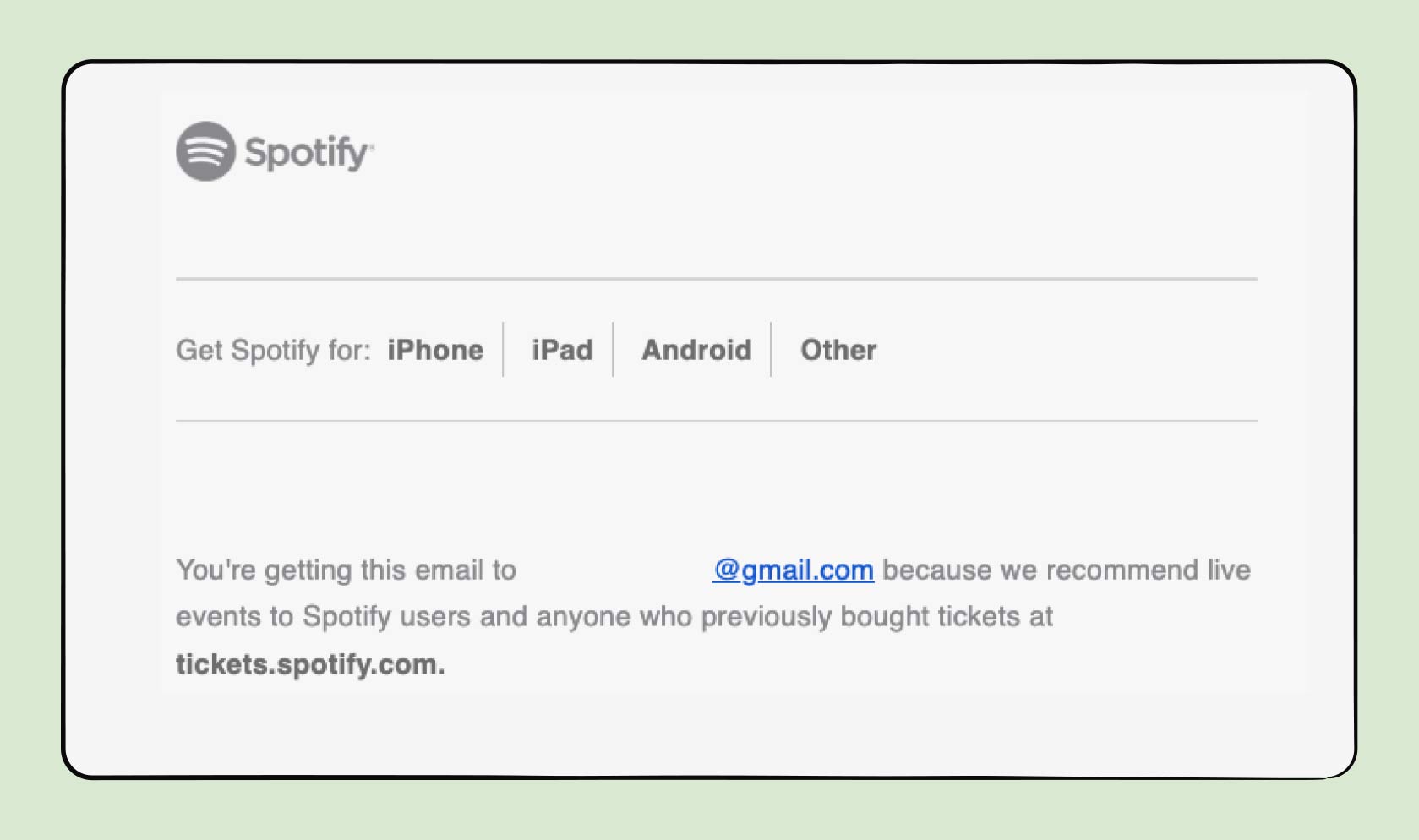 spotify email footer.